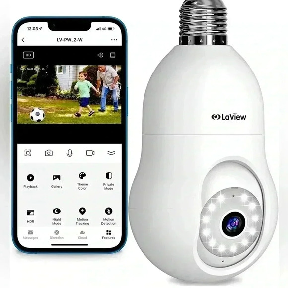 🆕  HD WI-FI Smart Light Bulb Wireless Camera NWT - Picture 1 of 7